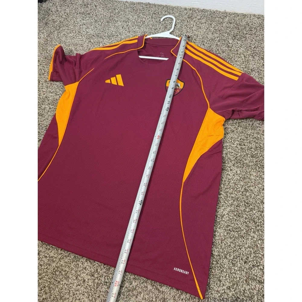 Adidas AS Roma 2023-24‎ Home Jersey Mens XL Slim Fit Maroon Soccer Shirt